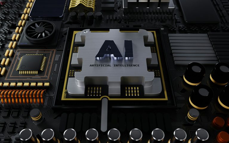 a close up of a computer board with a logo on it